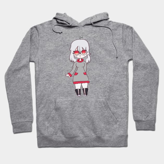 Cute Chibi Girl Mamoka Chan Hoodie by UwU Kitty